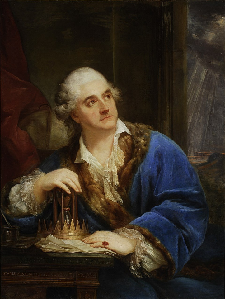 Marcello Bacciarelli Portret Stanislawa Augusta z klepsydra